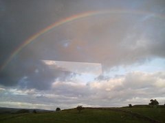 double rainbow end of an extraordinary day